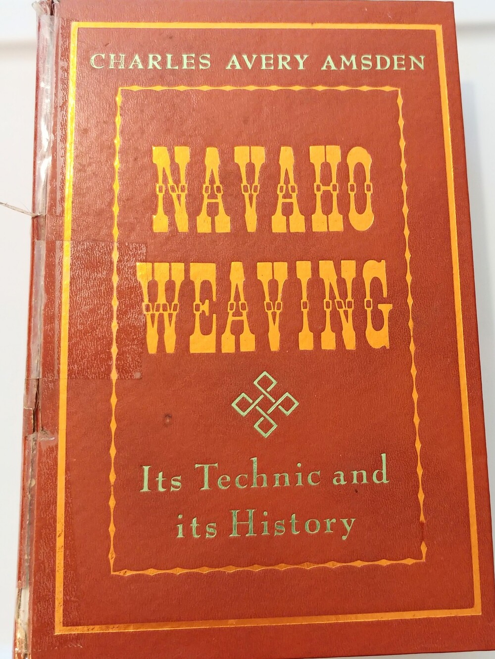 Vintage Reprint HC Book Navaho Weaving Technic & History Charles Avery Amsden